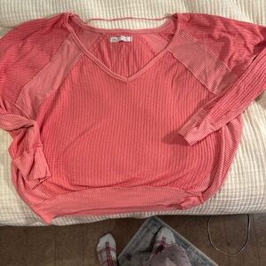 Free People We The Free Santa Clara Thermal Top – XS (Oversized)